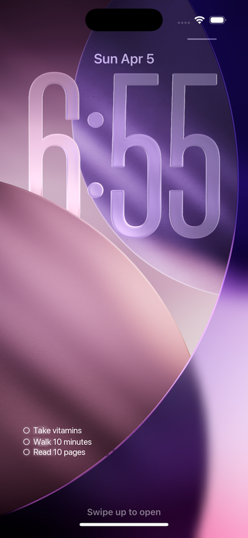 Lock Screen Reminders